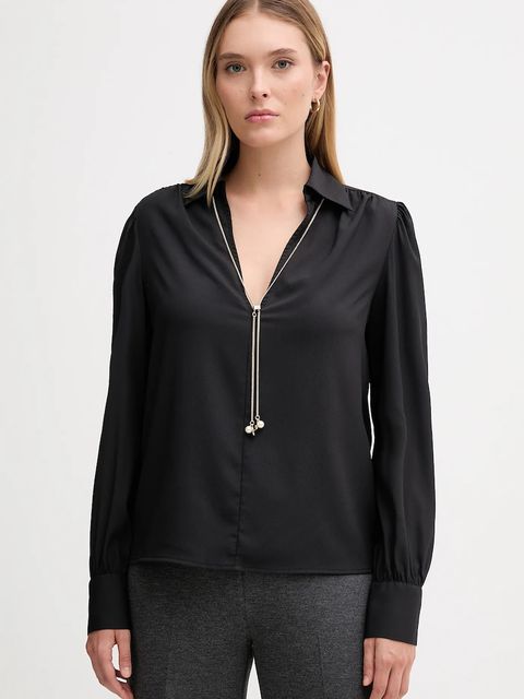 Gaudi bluzka damska kolor czarny gładka 521FD45009 - zdjęcie produktu nr 1