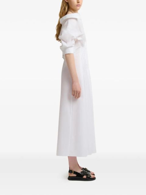 Marni cuffed cinched dress - White