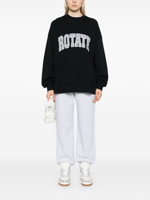 ROTATE BIRGER CHRISTENSEN logo-embroidered sweatshirt - Black