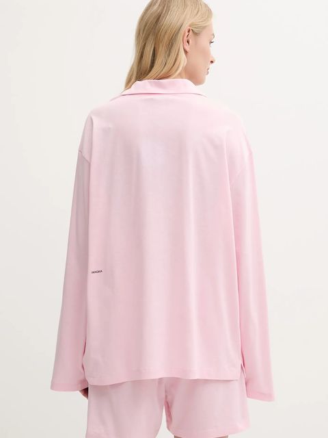 Pangaia piżama bawełniana damska kolor różowy bawełniana 10002463