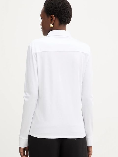 Karl Lagerfeld koszula bawełniana damska kolor biały regular z kołnierzykiem klasycznym B1W17078 - zdjęcie produktu nr 2