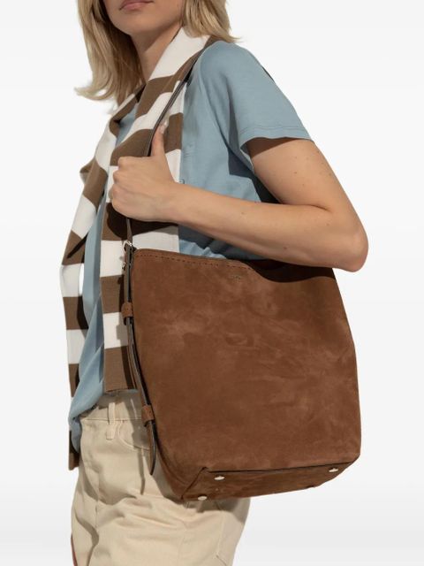 Max Mara Archeti suede shoulder bag - Brown