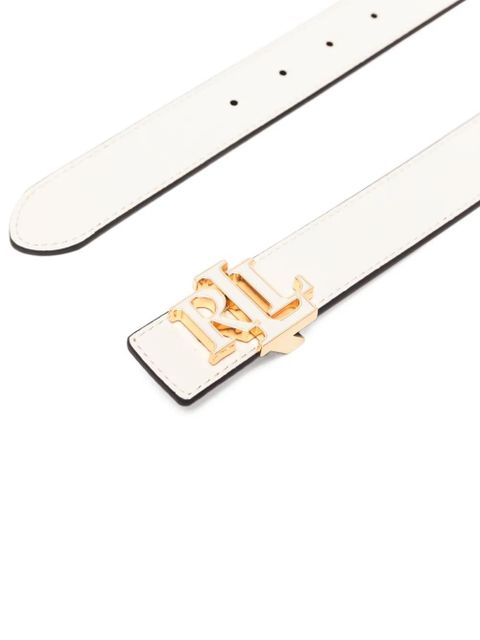 Lauren Ralph Lauren logo-buckle belt - White