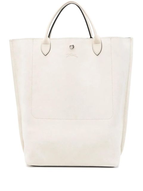 Longchamp medium Cabas suede tote bag - Neutrals