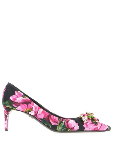Dolce & Gabbana floral-print pumps - Pink - zdjęcie produktu nr 1