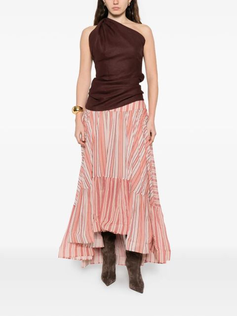 ZIMMERMANN Rebellion Bohemian striped-pattern skirt - Pink