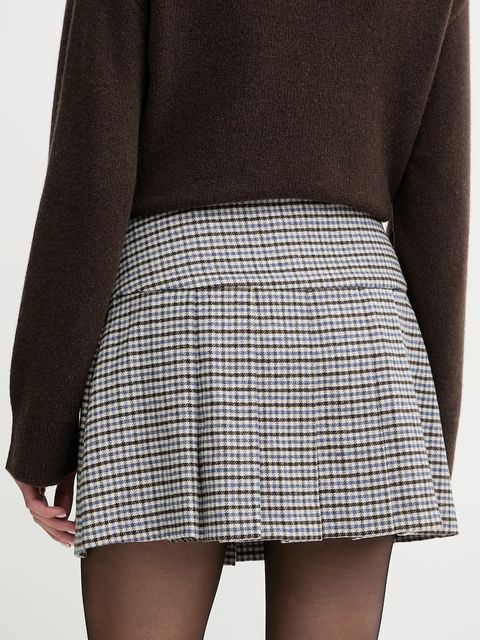 MAX&Co. spódnica z dodatkiem wełny kolor niebieski mini rozkloszowana 2526106064200 - zdjęcie produktu nr 2