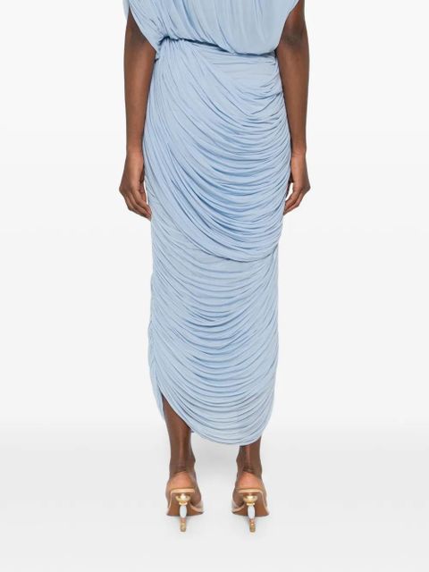 Magda Butrym draped midi skirt - Blue