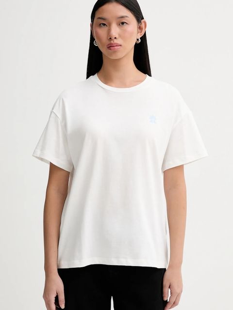 Marc O'Polo t-shirt bawełniany damski kolor beżowy 5000009349