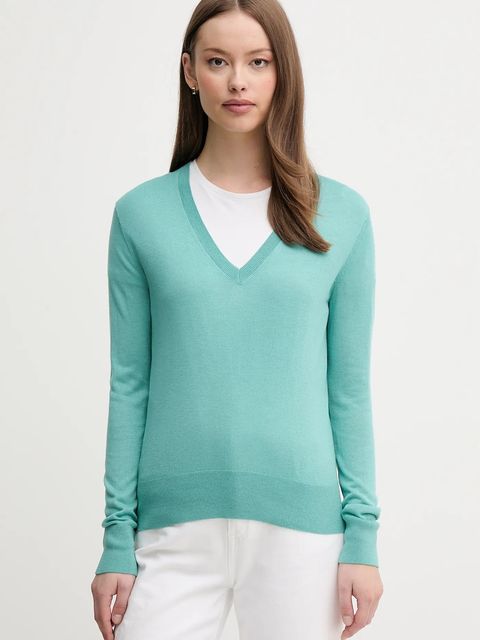 United Colors of Benetton sweter z domieszką jedwabiu - zdjęcie produktu nr 1