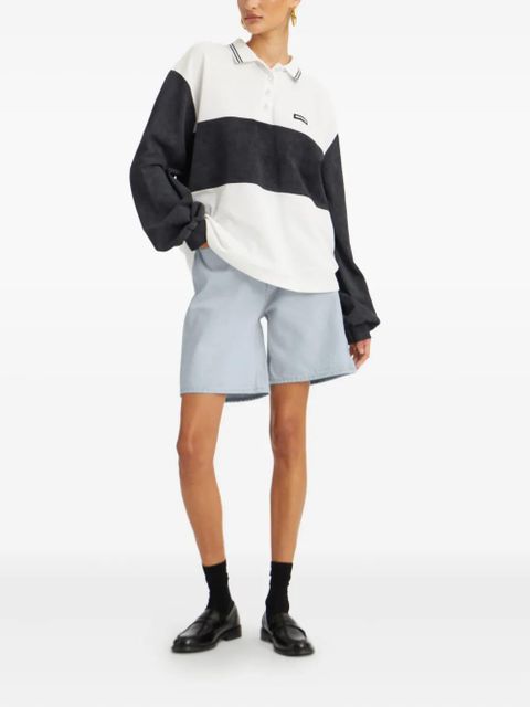 ROTATE BIRGER CHRISTENSEN organic cotton-blend polo top - White