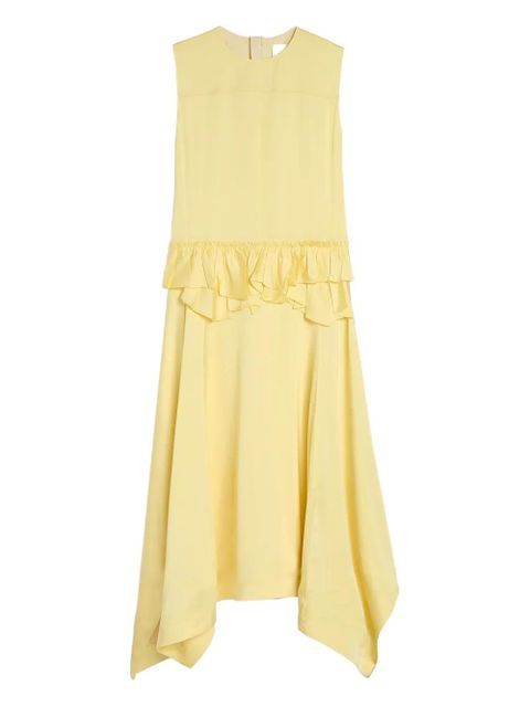 Jil Sander ruffle-detail asymmetrical dress - Yellow - zdjęcie produktu nr 1