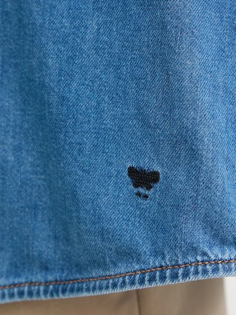 Weekend Max Mara koszula jeansowa FOGGIA damska kolor granatowy relaxed z kołnierzykiem klasycznym 2615111011600