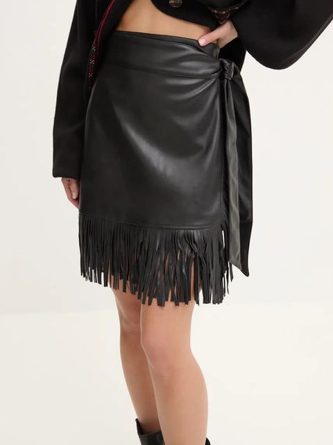 Never Fully Dressed spódnica Vegan Leather Mini Fringe Jaspre - zdjęcie produktu nr 1