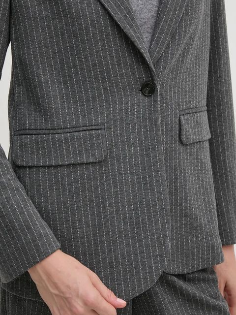 OUI marynarka kolor szary jednorzędowa wzorzysta 89517