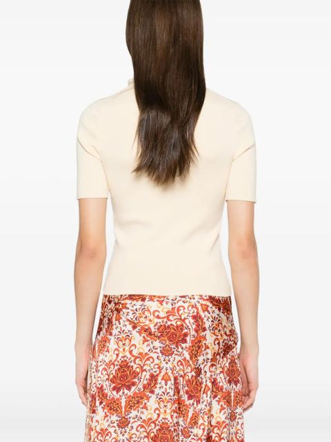 Rabanne chain link-detail top - Neutrals