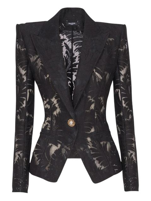 Balmain lace fitted jacket - Black - zdjęcie produktu nr 1