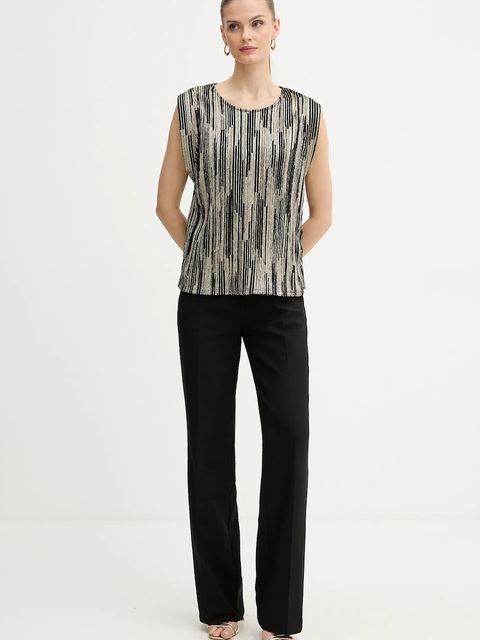 Morgan bluzka damska kolor złoty wzorzysta DIABO - zdjęcie produktu nr 2