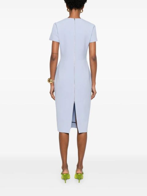 Victoria Beckham crew-neck midi dress - Blue
