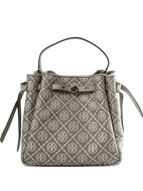 Tory Burch Romy T Monogram bucket bag - Grey - zdjęcie produktu nr 1