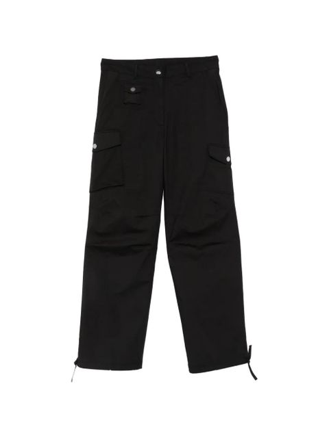 GANNI drawstring-cuff cargo pants - Black - zdjęcie produktu nr 1
