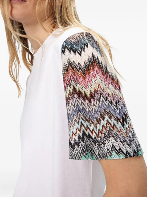 Missoni zigzag-pattern short-sleeved T-shirt - White