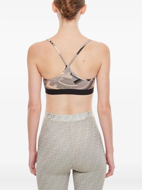 FENDI abstract-print sports bra - Grey - zdjęcie produktu nr 2