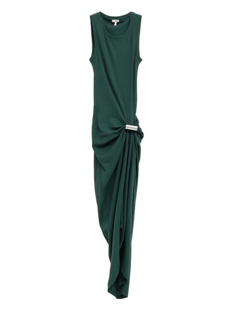 LOEWE draped fine-ribbed dress - Green - zdjęcie produktu nr 2