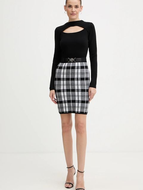 Guess sukienka z domieszką wełny CORALINE kolor czarny mini dopasowana W5BK44 Z3JD2 - zdjęcie produktu nr 2