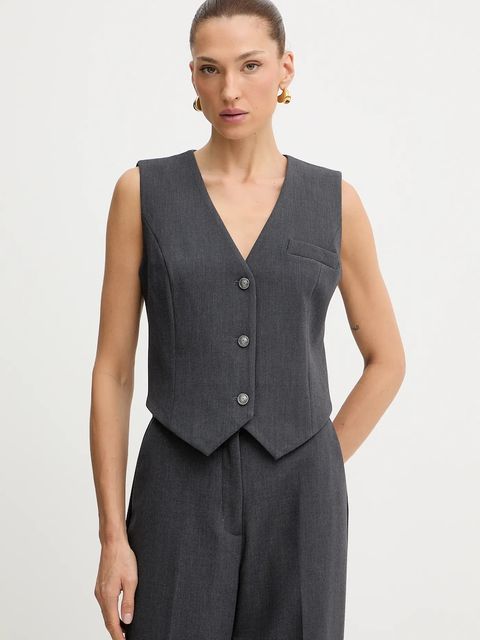 Guess kamizelka JOANDRA kolor szary jednorzędowa W5BH51 W2402 - zdjęcie produktu nr 1