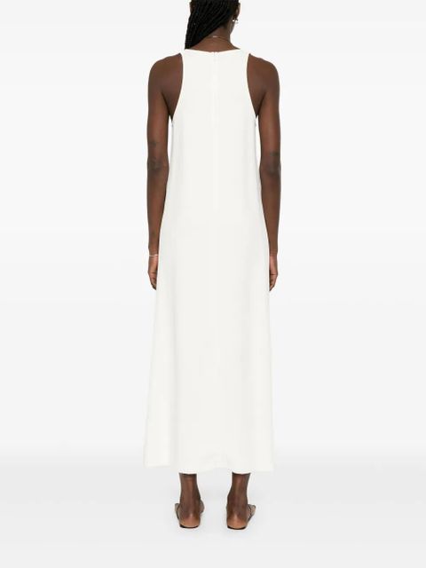 TOTEME sablé scoop-neck maxi dress - White
