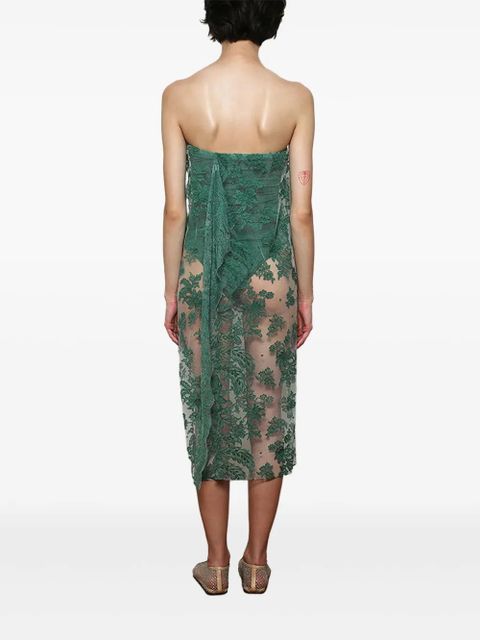 Christopher Esber floating lace dress - Green - zdjęcie produktu nr 2