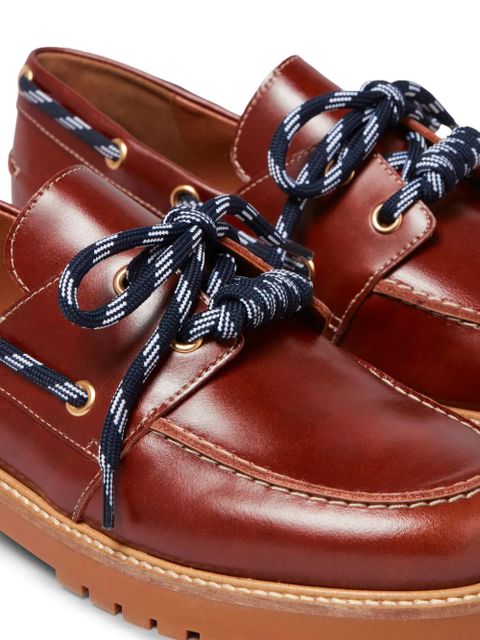 Claudie Pierlot lace-up fastening boat shoes - Brown