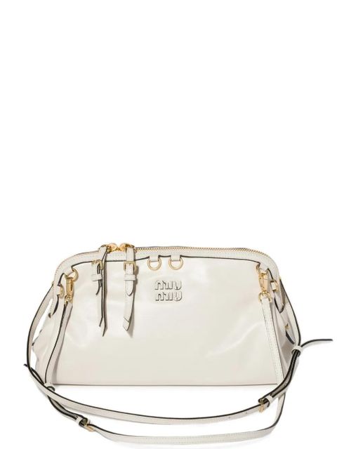 Miu Miu Caprice shiny leather clutch - White - zdjęcie produktu nr 1