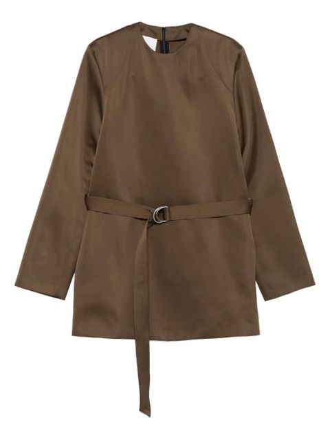 Nanushka belted crew-neck mini dress - Brown - zdjęcie produktu nr 1