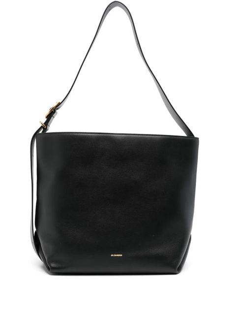Jil Sander Cannolo leather shoulder bag - Black - zdjęcie produktu nr 1