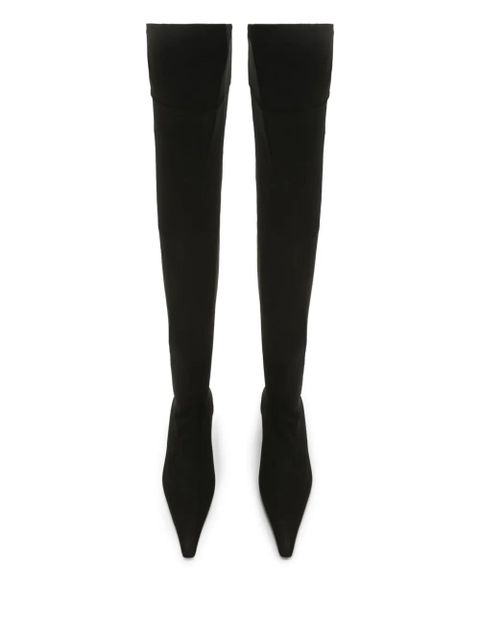 Victoria Beckham 45mm Sloan jersey pointed-toe boots - Black