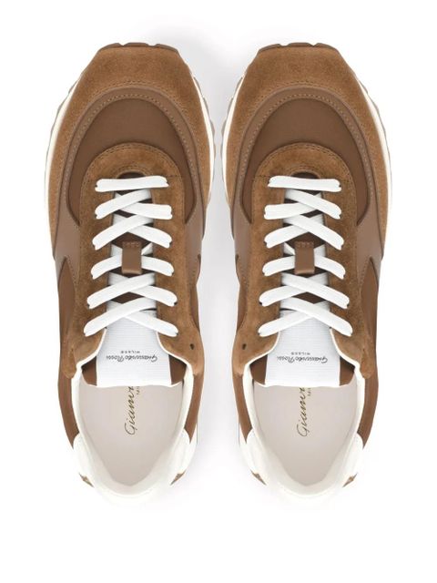 Gianvito Rossi Gravel panelled sneakers - Brown