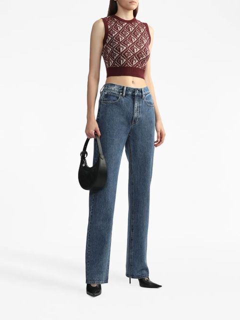 Marine Serre Moon Diamant Eclips shoulder bag - Black