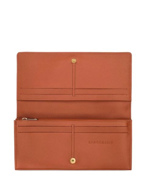 Longchamp Le Roseau leather wallet - Brown
