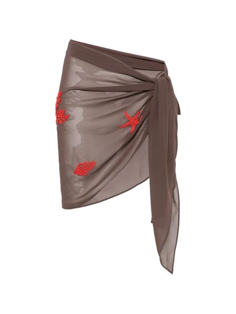 MC2 Saint Barth bead-embellished sarong - Brown - zdjęcie produktu nr 1