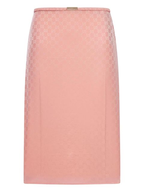 Gucci GG-jacquard midi skirt - Pink - zdjęcie produktu nr 1