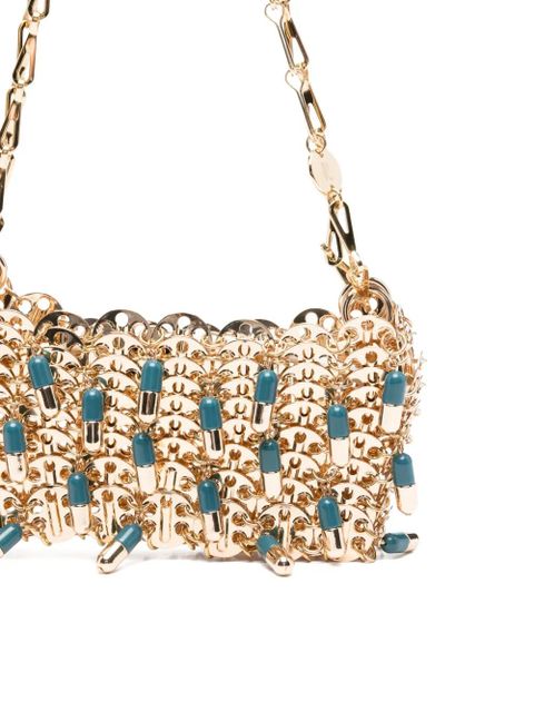 Rabanne pill-charm chain shoulder bag - Gold