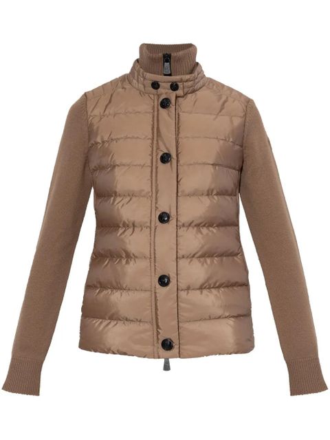 Moncler Grenoble panelled cardigan - Brown - zdjęcie produktu nr 1