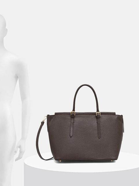 Answear.LAB torebka skórzana kolor brązowy