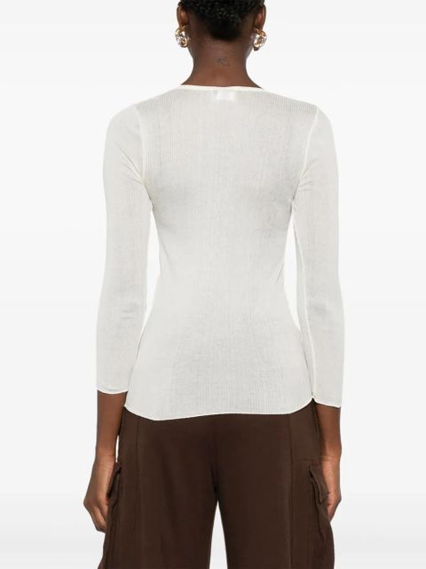 ISABEL MARANT ribbed top - White