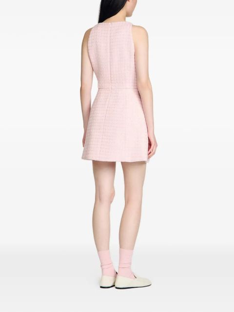SANDRO sequin tweed-fabric mini dress - Pink