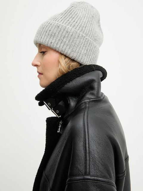 Answear.LAB czapka wełniana kolor szary - zdjęcie produktu nr 1