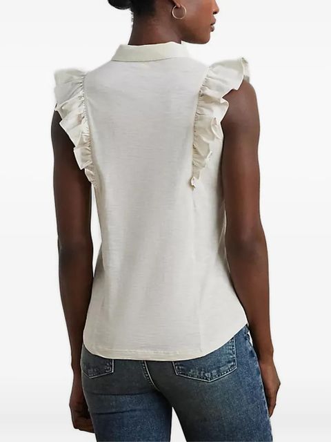 Lauren Ralph Lauren ruffle-trimmed sleeveless shirt - White