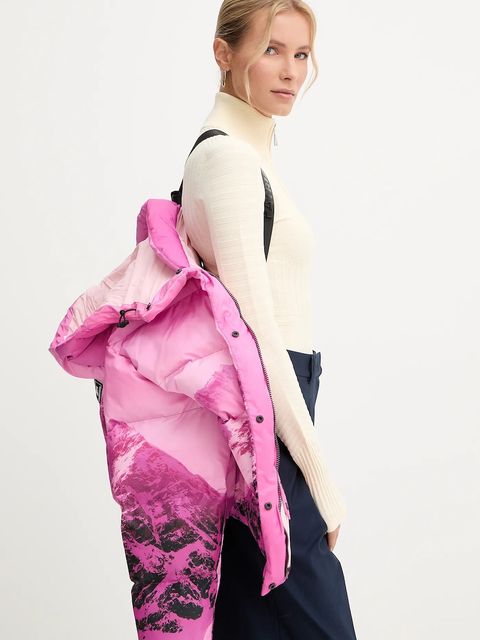 Patrizia Pepe kurtka kolor różowy zimowa oversize 2O0206 A667